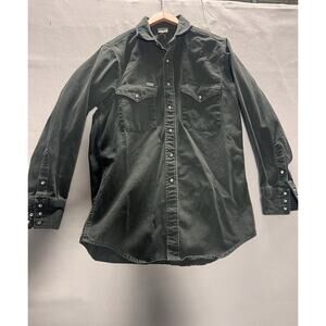 Vintage Carhartt Heavyweight Work Button Up Shirt Green Y2K No Tag Fits Medium